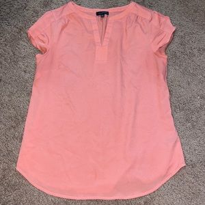 The limited Short sleeve orange blouse